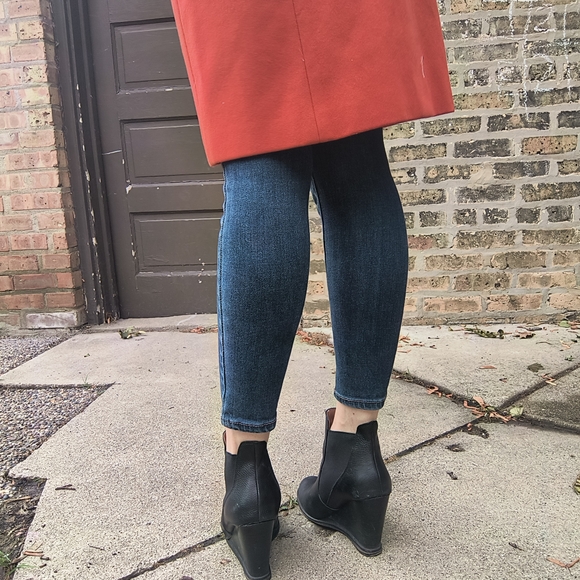 Black Wedge Boots - Picture 4 of 7